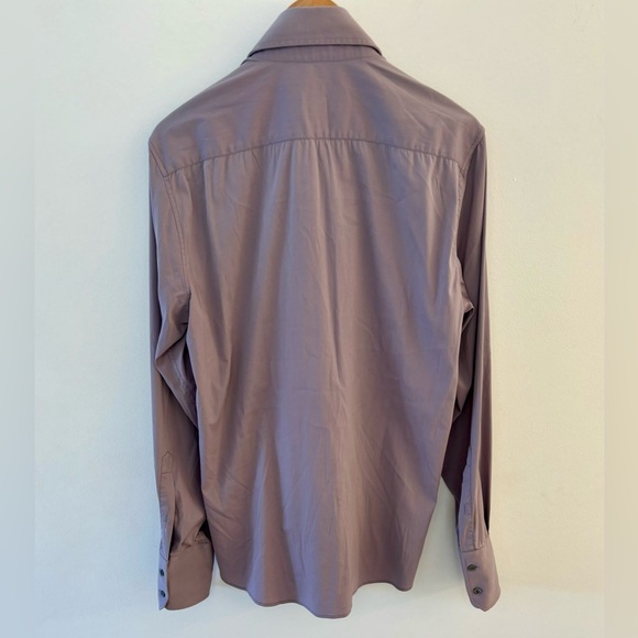 GUCCI Men’s Dress Shirt, Fitted. Cotton. Light Purple. Size 39, 15 1/2. Italy - Picture 2 of 8